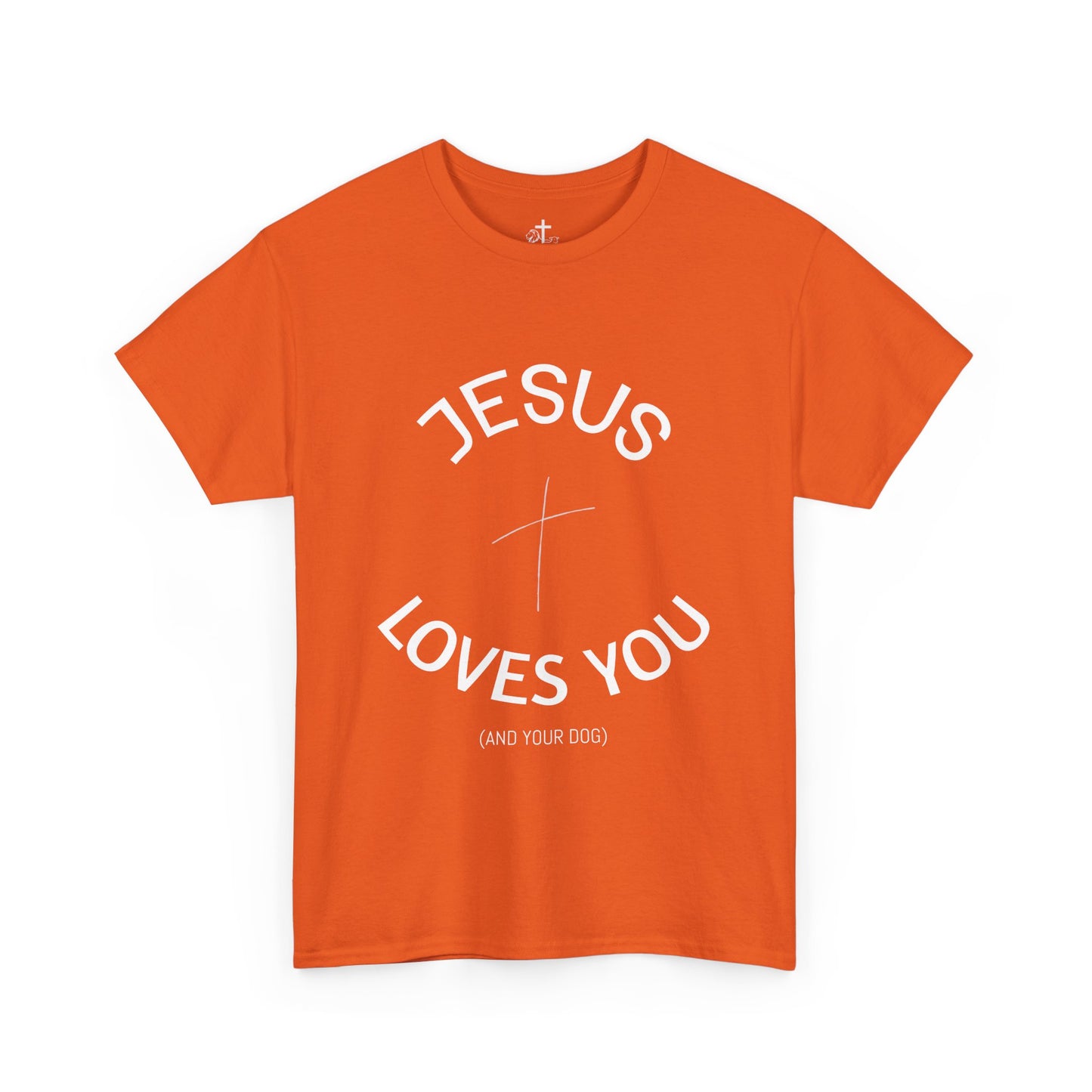 Faith-Inspired Unisex Heavy Cotton Tee - Jesus Loves You Shirt, Christian Gift, Inspirational Apparel, Casual Wear, Church Outing