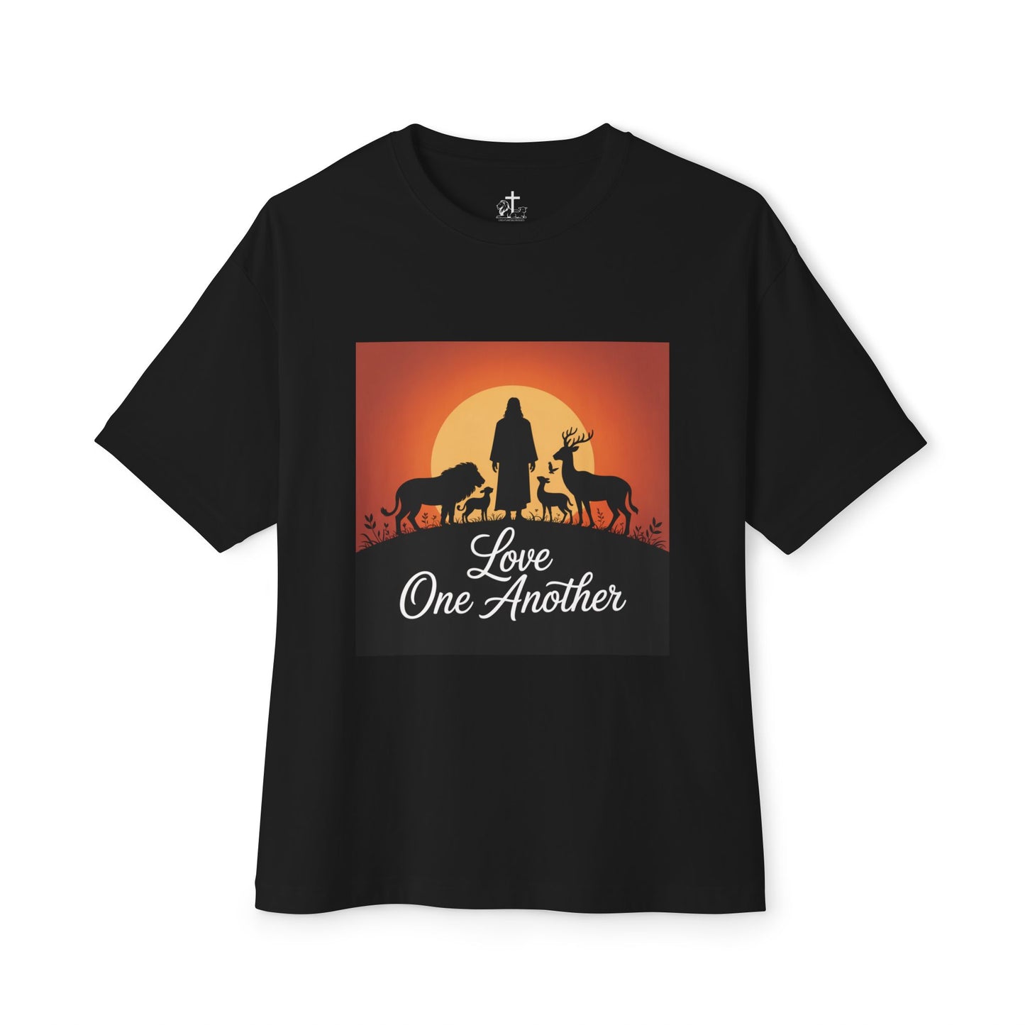 Unisex Oversized Tee with 'Love One Another' Design, Cozy Casual Wear, Gift for friends, Everyday Relaxed Top, Christian Apparel