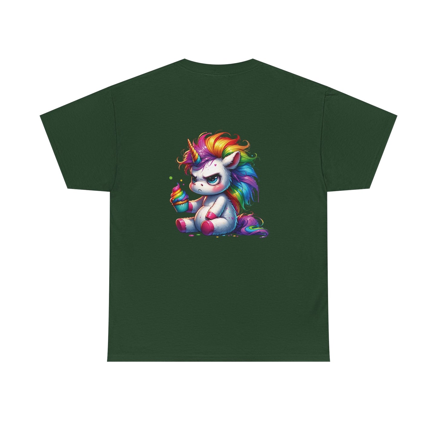 Rainbow Unicorn Heavy Cotton Tee | Fun Gift for Kids, Pride Month Apparel, Cute Animal T-shirt, Birthday Present, Summer Fashion