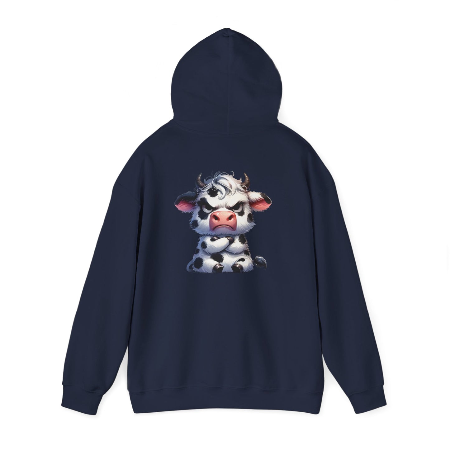 Cute Cow Graphic Hoodie, Cozy Sweatshirt for Animal Lovers, Perfect Gift for Birthdays, Farm-Themed Apparel, Unisex Fashion