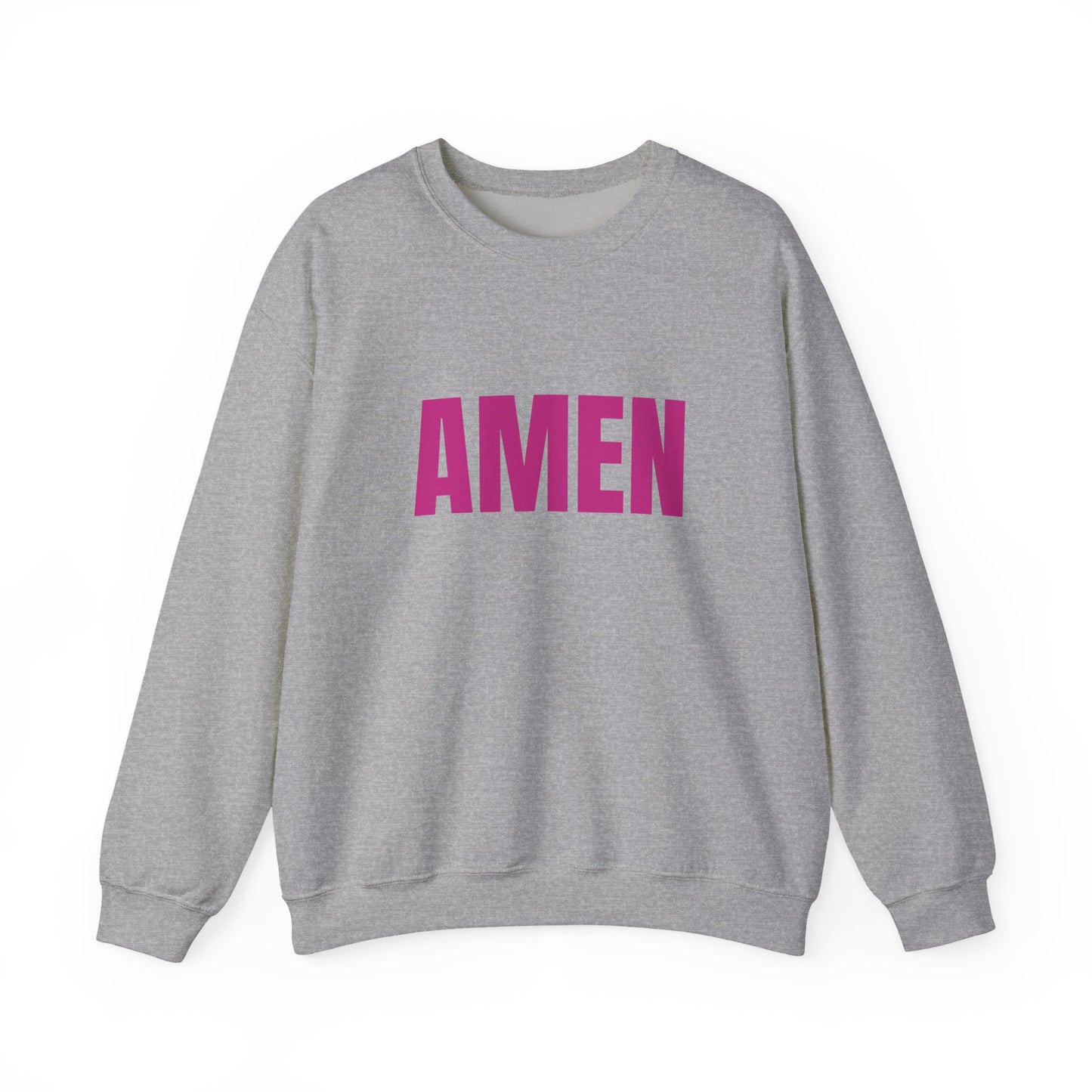 Amen Unisex Heavy Blend™ Crewneck Sweatshirt, Faith Sweatshirt, Christian Apparel, Cozy Gift, Casual Style, Year-Round Wear