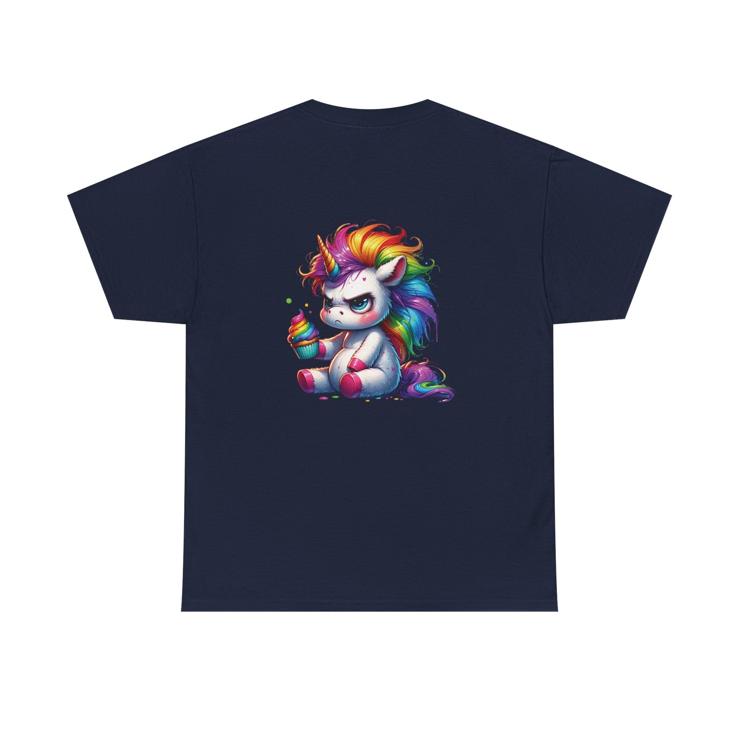 Rainbow Unicorn Heavy Cotton Tee | Fun Gift for Kids, Pride Month Apparel, Cute Animal T-shirt, Birthday Present, Summer Fashion