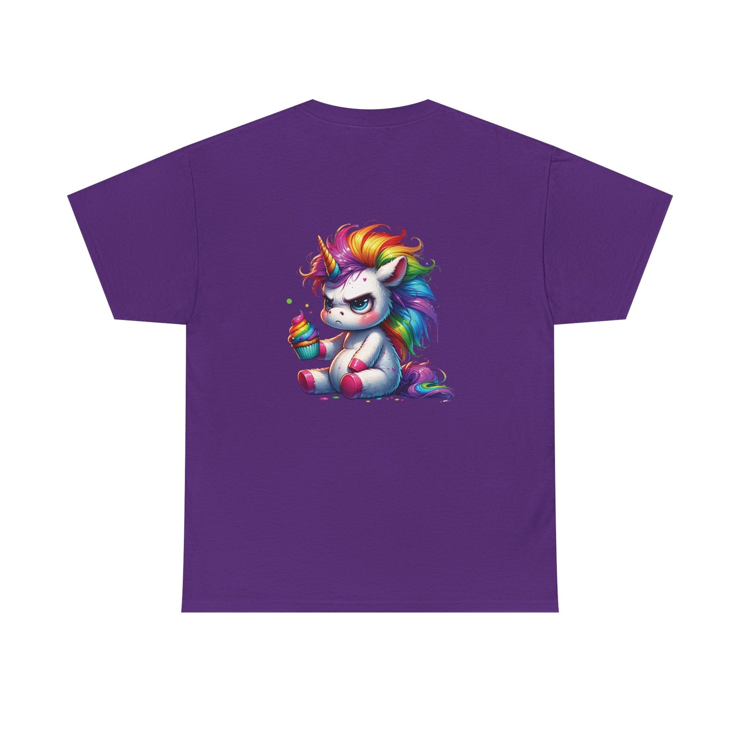 Rainbow Unicorn Heavy Cotton Tee | Fun Gift for Kids, Pride Month Apparel, Cute Animal T-shirt, Birthday Present, Summer Fashion