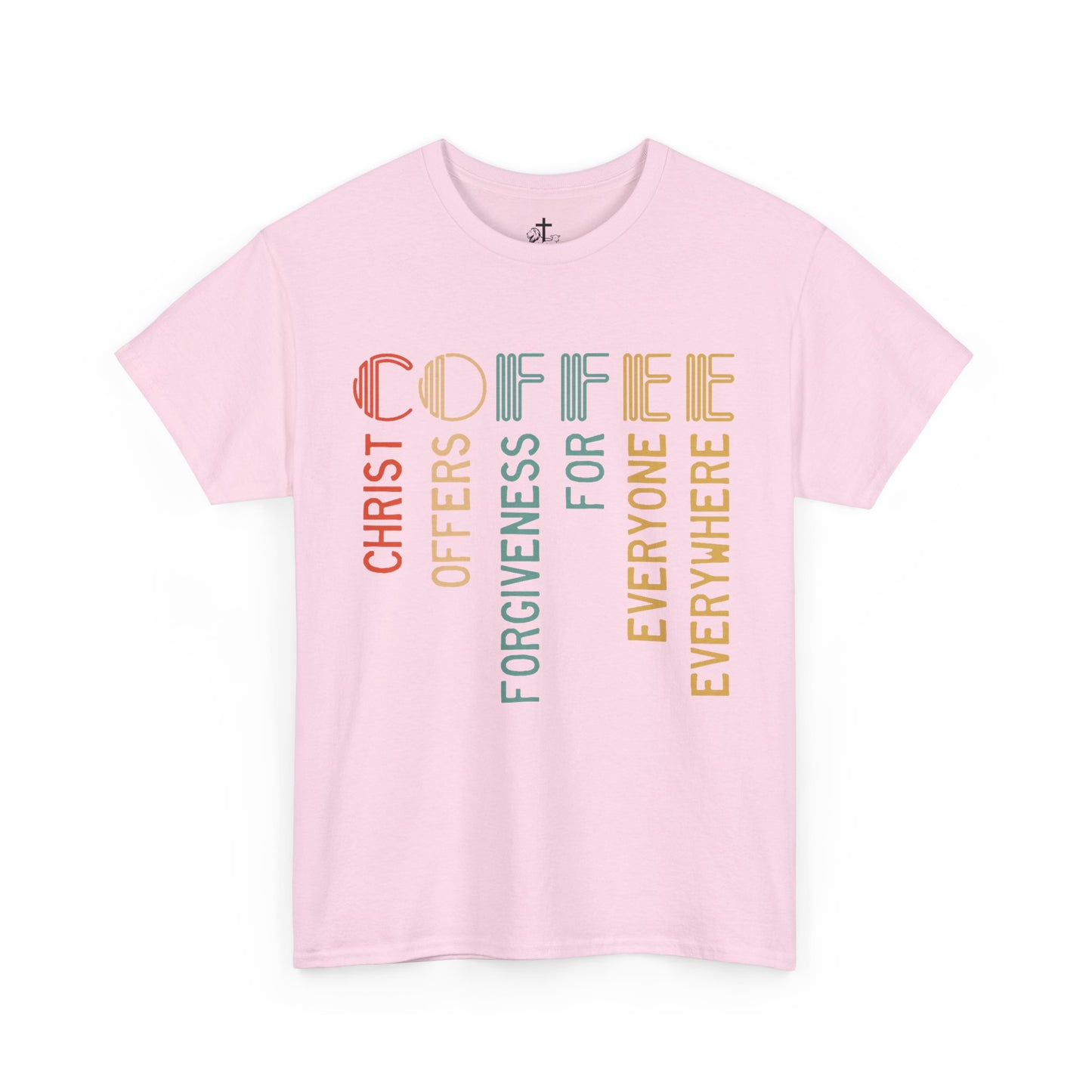 Inspirational Coffee Tee - Christ Offers Forgiveness, Unisex Heavy Cotton T-Shirt, Christian Apparel, Gift for Coffee Lovers, [...]