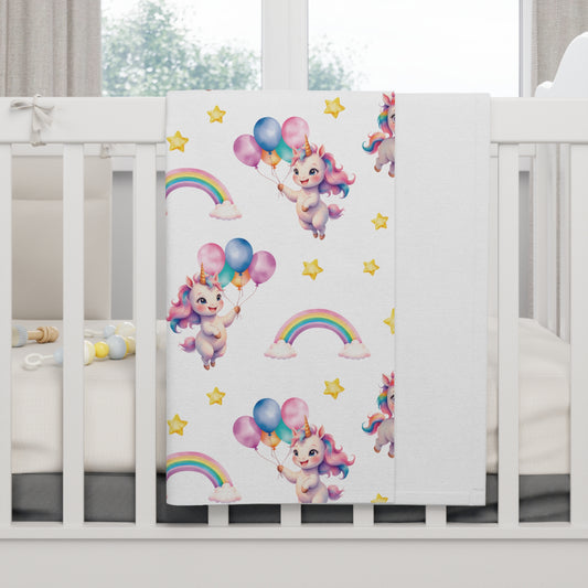 Unicorn Rainbow Baby Blanket | Soft Fleece for Nursery, Baby Gift, Unicorn Theme, Cozy Baby Bedding, Shower Gift, Kids Decor