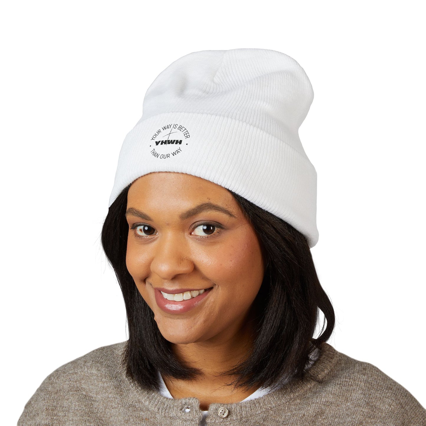 Embroidered Classic Cuffed Beanie - Stylish Winter Accessory, Unisex Knit Cap, Cozy Headwear for All Occasions, Perfect Gift for Him/Her