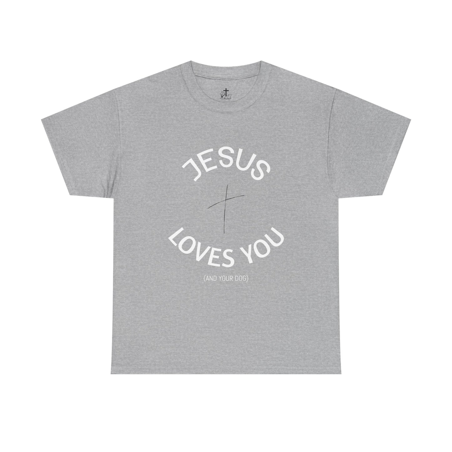 Faith-Inspired Unisex Heavy Cotton Tee - Jesus Loves You Shirt, Christian Gift, Inspirational Apparel, Casual Wear, Church Outing