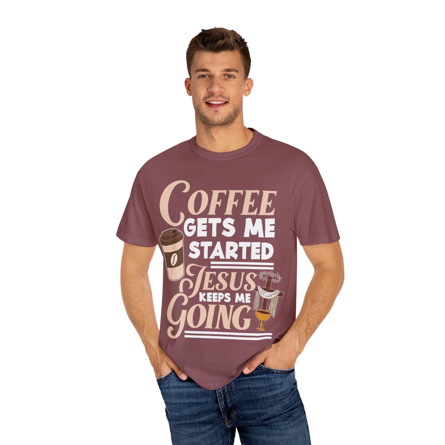 Coffee Jesus Unisex T-Shirt, Casual Graphic Tee, Christian Shirt Gift, Relaxed Fit Top, Gift for Coffee Lovers