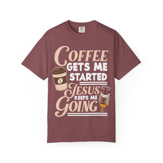 Coffee Jesus Unisex T-Shirt, Casual Graphic Tee, Christian Shirt Gift, Relaxed Fit Top, Gift for Coffee Lovers