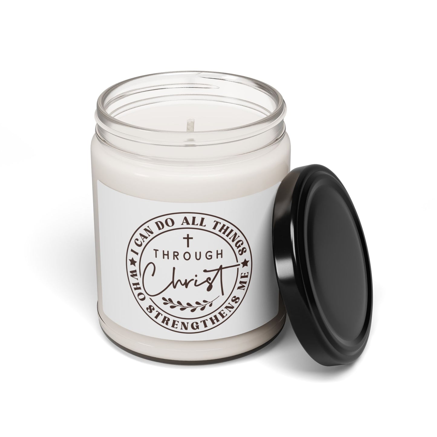 Inspiring Scented Soy Candle, Christian Home Decor, Motivational Gift, Relaxation Candle, Spiritual Gift for Friends