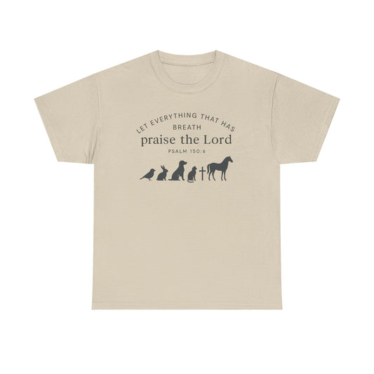 Inspirational Animal Praise Tee, Unisex Cotton T-Shirt, Christian Gifts, Nature Lover Apparel, Faith-Based Outfit