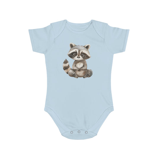 Cute Raccoon Baby Bodysuit, Adorable Infant Outfit, Woodland Theme Baby Clothes, Gift for New Parents, Baby Shower Gift