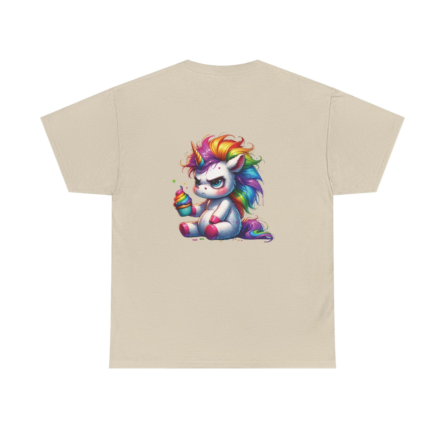 Rainbow Unicorn Heavy Cotton Tee | Fun Gift for Kids, Pride Month Apparel, Cute Animal T-shirt, Birthday Present, Summer Fashion