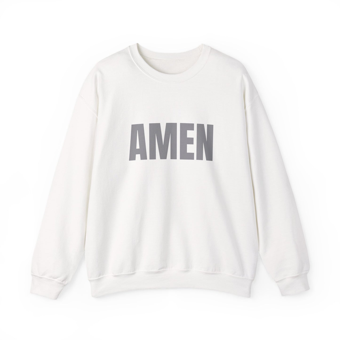 Amen Unisex Heavy Blend™ Crewneck Sweatshirt, Faith Sweatshirt, Christian Apparel, Cozy Gift, Casual Style, Year-Round Wear