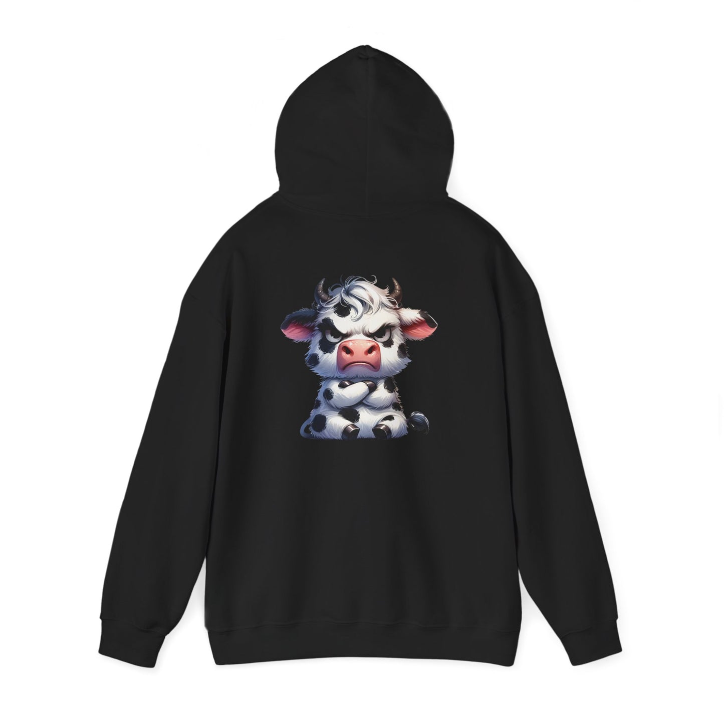 Cute Cow Graphic Hoodie, Cozy Sweatshirt for Animal Lovers, Perfect Gift for Birthdays, Farm-Themed Apparel, Unisex Fashion