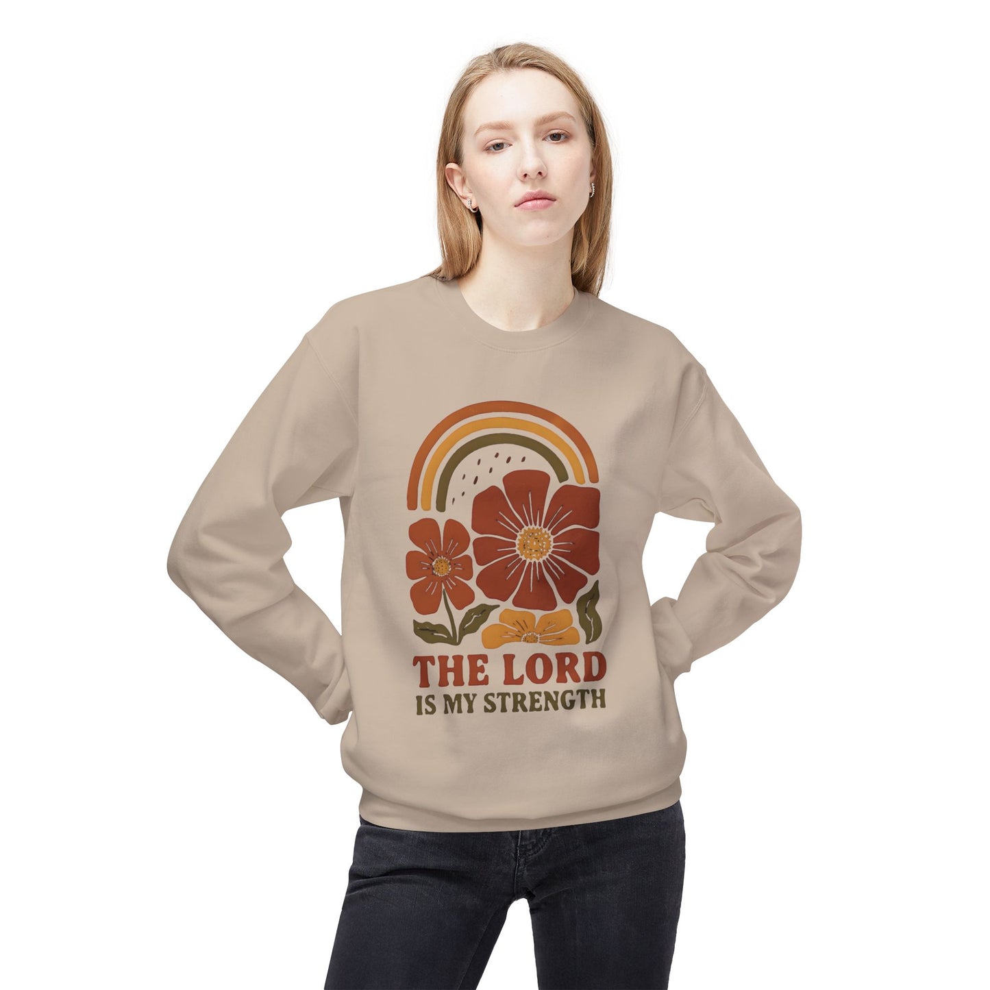 Faith-Inspired Fleece Crewneck Sweatshirt, Cozy, Inspirational Gift, Christian Apparel, Everyday Comfort, Religious Sweatshirt