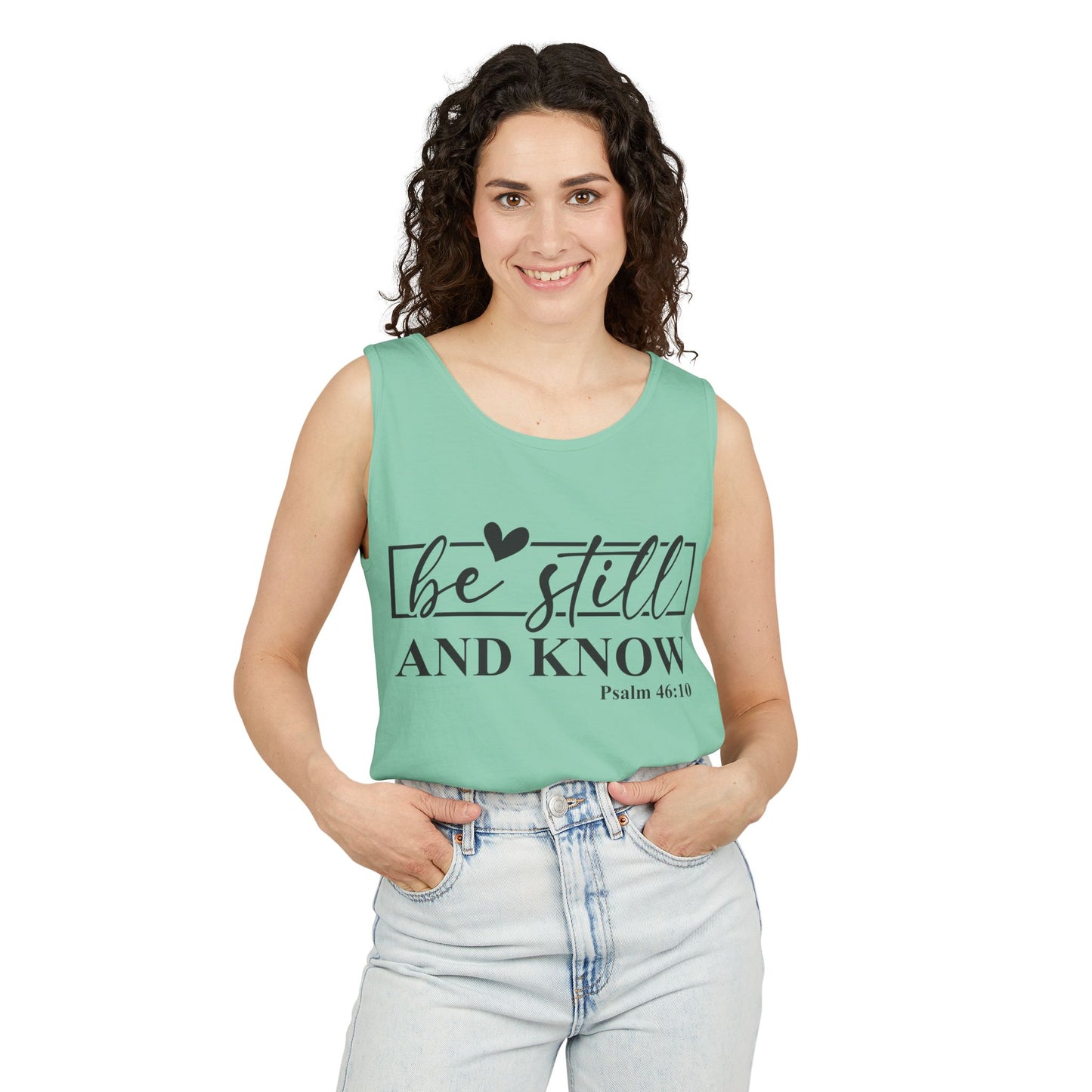 Faith-Inspiring Unisex Tank Top, Summer Apparel, Inspirational Gift, Bible Verse Top, Relaxed Fit, Perfect for Church Events