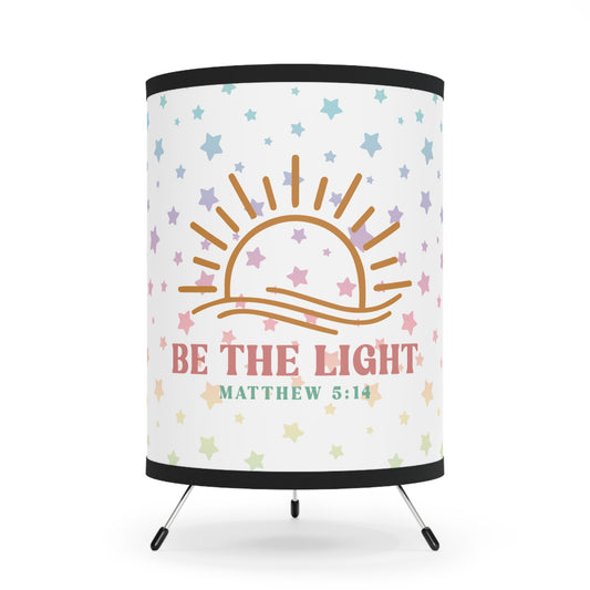 Customized Tripod Lamp with Inspirational Quote, Be the Light Decor, Colorful Star Design, Modern Home Lighting, Unique Gift Idea