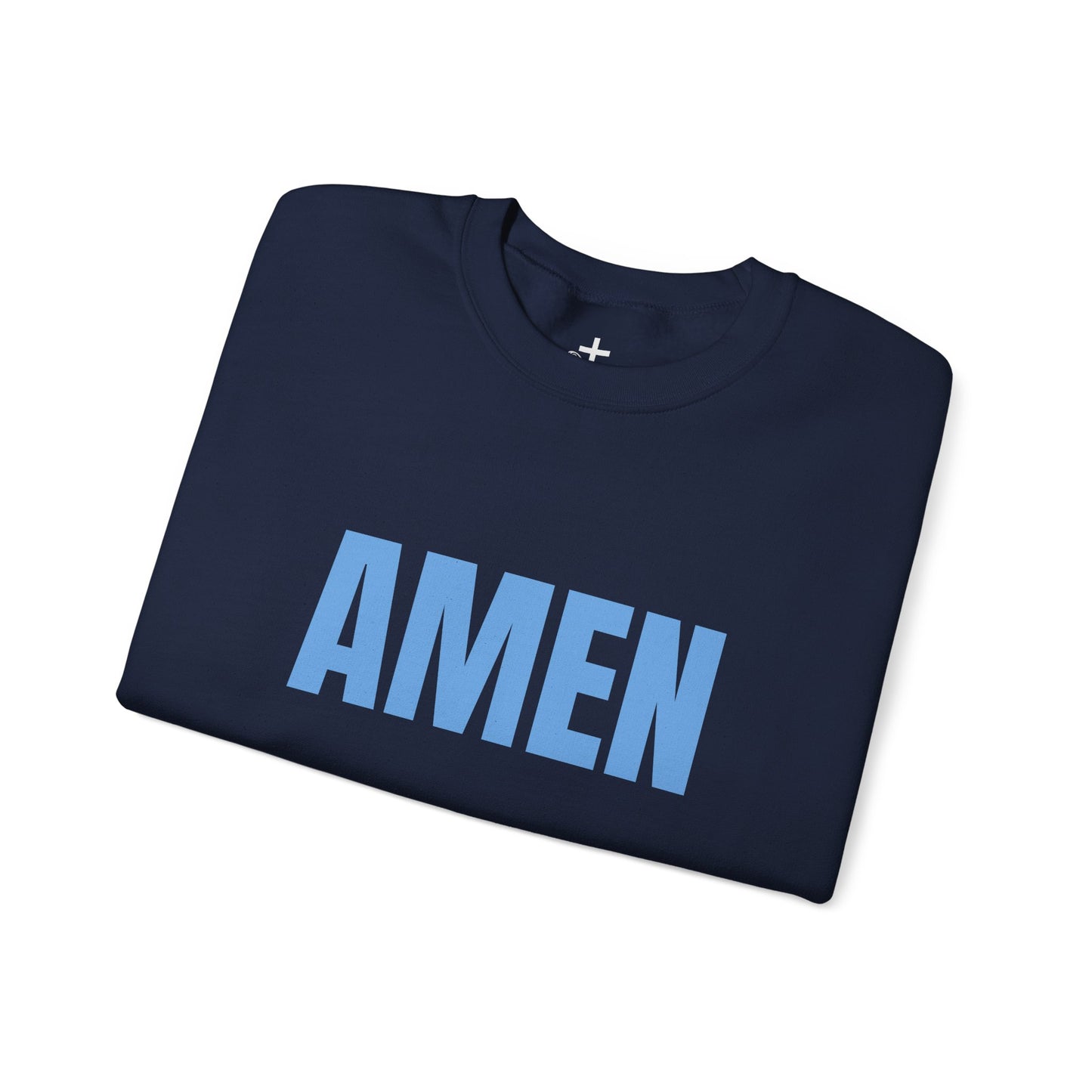 Amen Unisex Heavy Blend™ Crewneck Sweatshirt, Faith Sweatshirt, Christian Apparel, Cozy Gift, Casual Style, Year-Round Wear