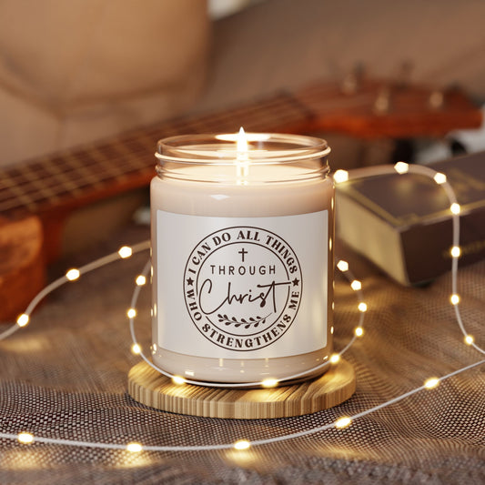 Inspiring Scented Soy Candle, Christian Home Decor, Motivational Gift, Relaxation Candle, Spiritual Gift for Friends