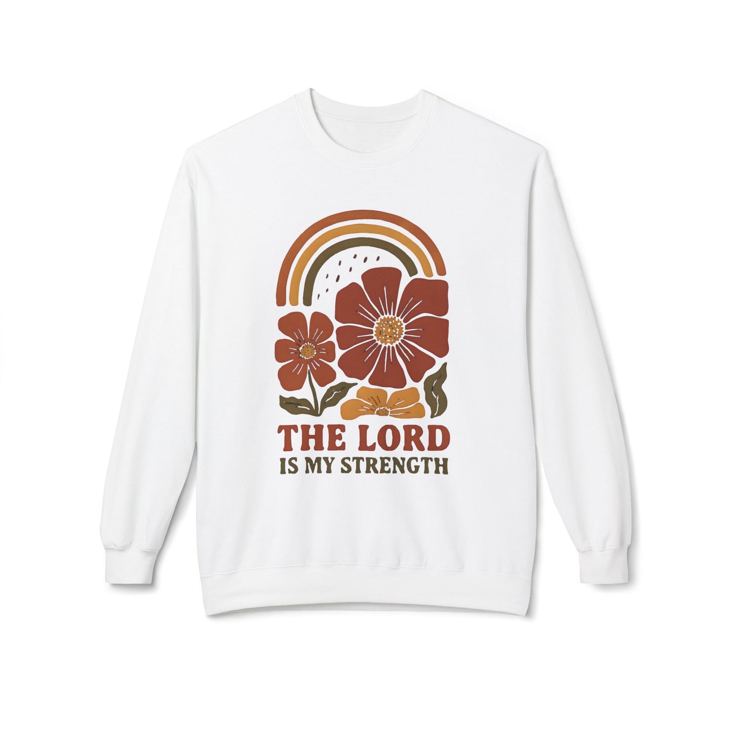 Faith-Inspired Fleece Crewneck Sweatshirt, Cozy, Inspirational Gift, Christian Apparel, Everyday Comfort, Religious Sweatshirt