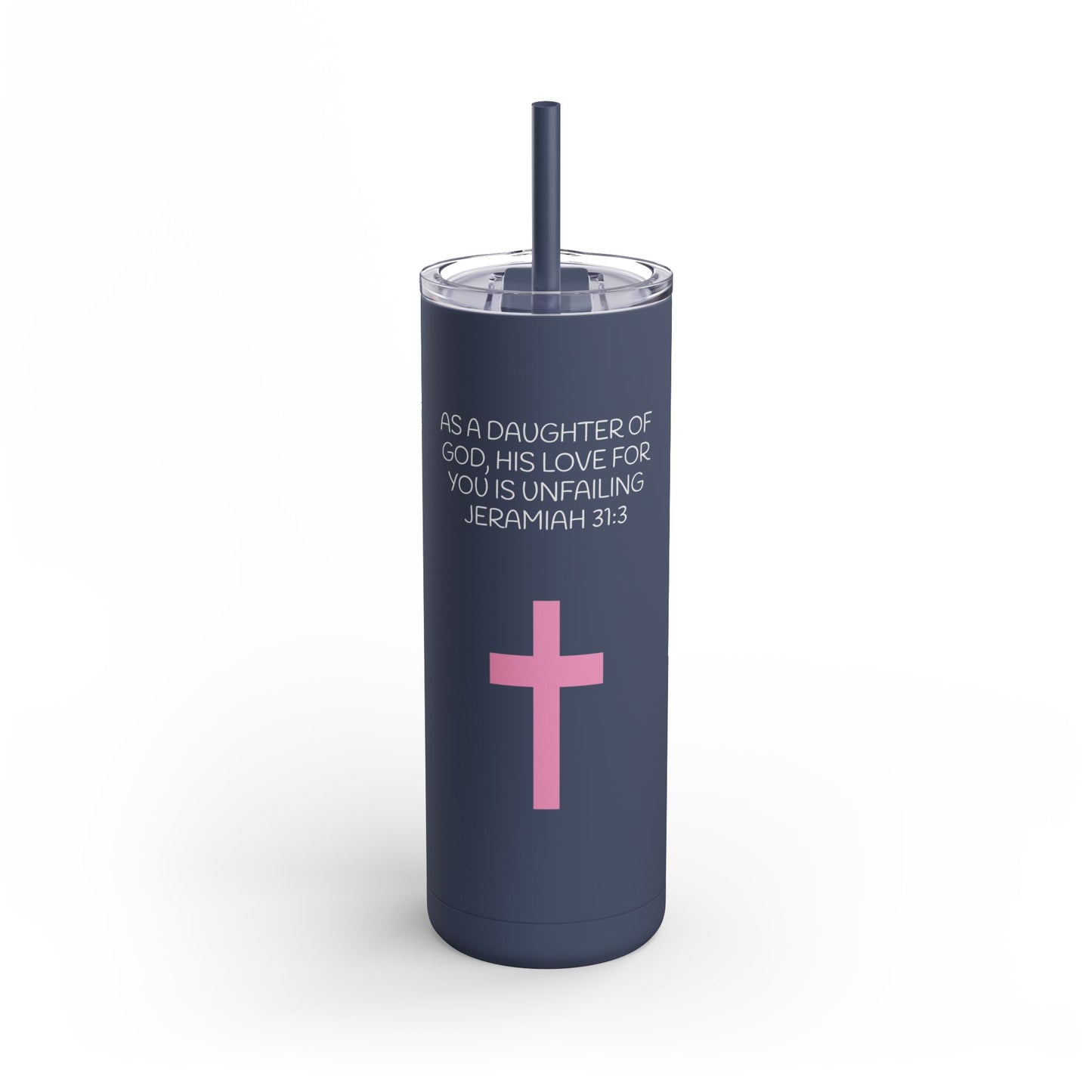 Faith-Inspired Matte Tumbler with Scripture, Christian Gift for Daughters, 20oz Travel Mug, Inspirational Drinkware, Birthday Gift, [...]