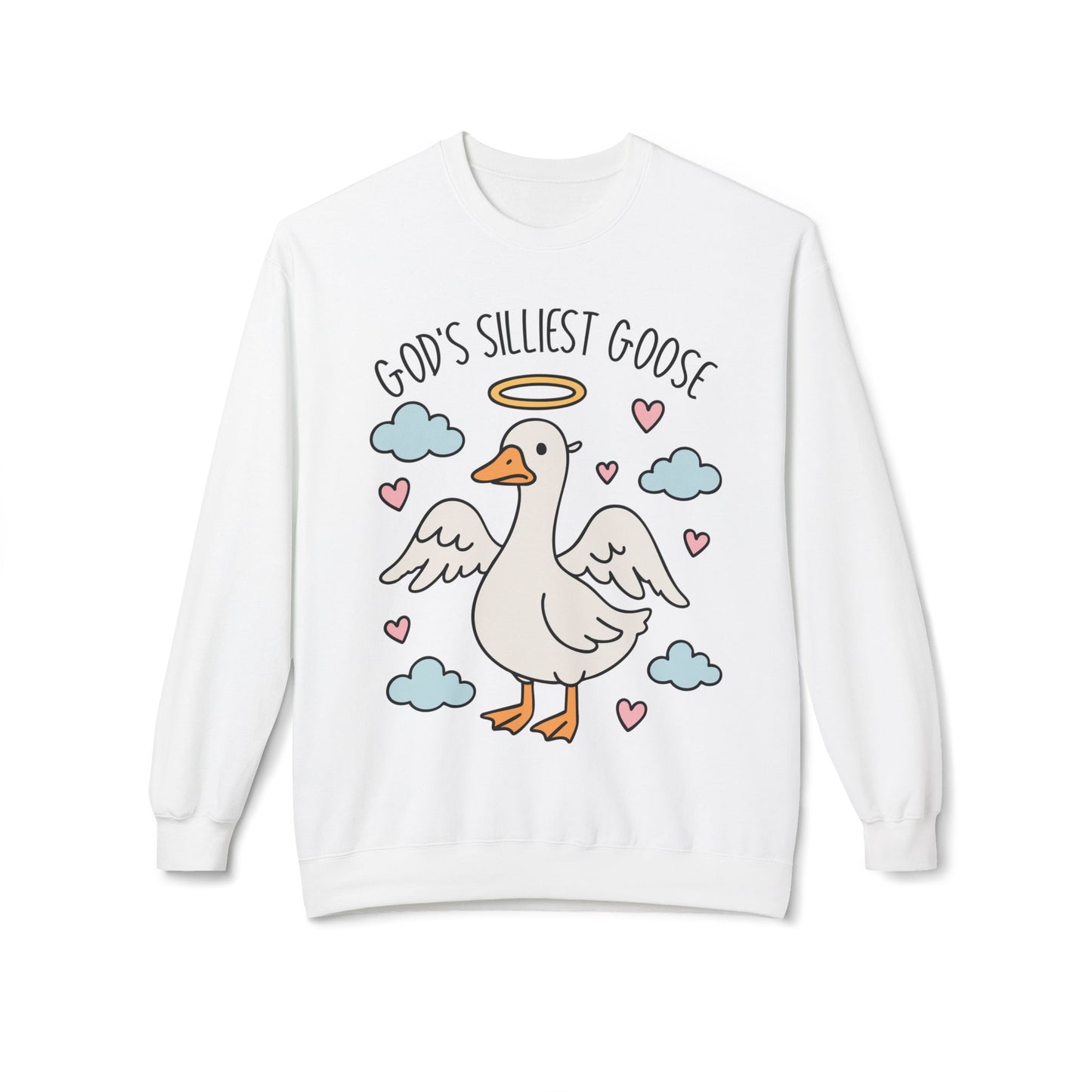 God's Silliest Goose Crewneck Sweatshirt, Funny Sweatshirt, Unisex Pullover, Gift for Animal Lovers, Quirky Casualwear