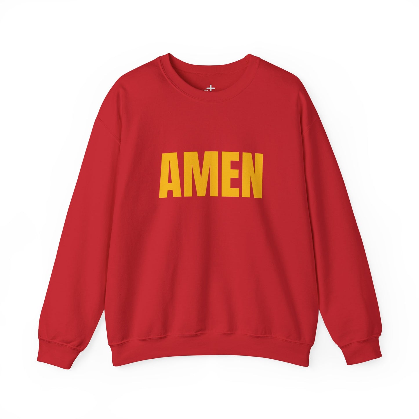 Amen Unisex Heavy Blend™ Crewneck Sweatshirt, Faith Sweatshirt, Christian Apparel, Cozy Gift, Casual Style, Year-Round Wear
