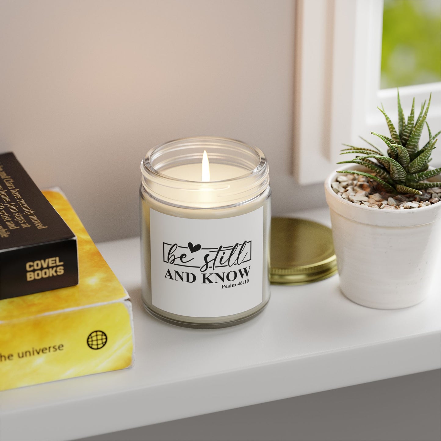 Be Still Candle - Scented Coconut Apricot Wax | Spiritual Home Decor, Gift for Mom, Meditation, Relaxation, Self-Care