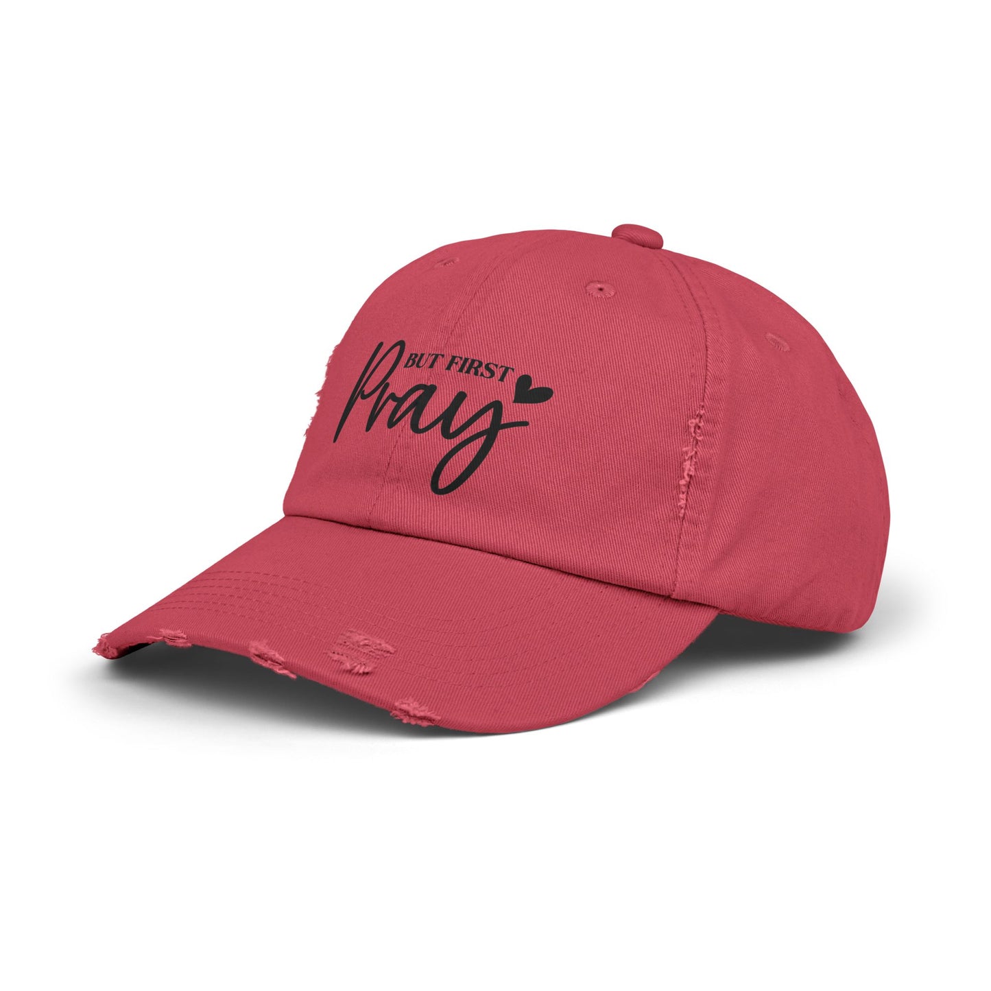 Unisex Distressed Cap with Inspirational 'But First Pray' Design, Thoughtful Gift for Faith Lovers, Casual Accessories for Daily Wear, [...]