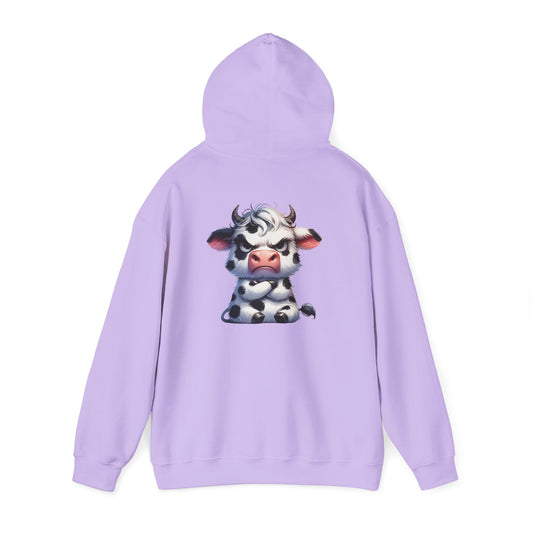Cute Cow Graphic Hoodie, Cozy Sweatshirt for Animal Lovers, Perfect Gift for Birthdays, Farm-Themed Apparel, Unisex Fashion