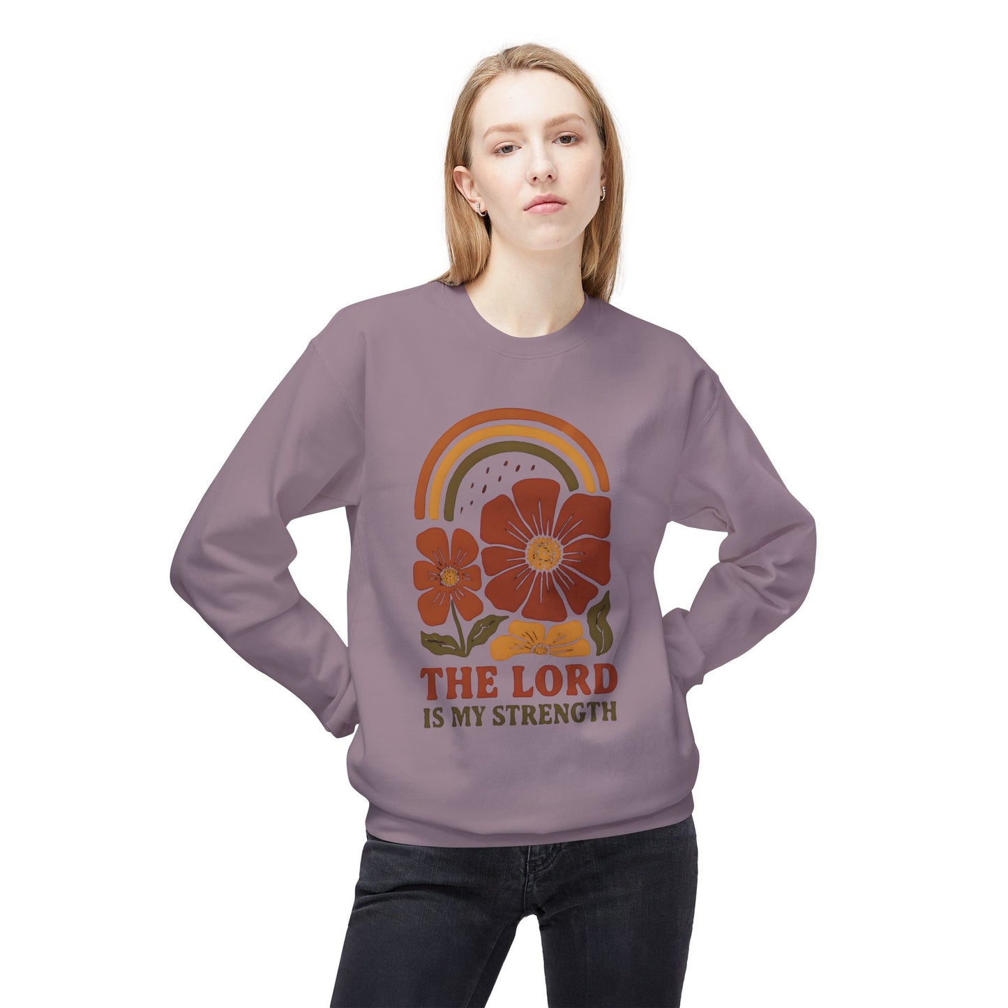 Faith-Inspired Fleece Crewneck Sweatshirt, Cozy, Inspirational Gift, Christian Apparel, Everyday Comfort, Religious Sweatshirt