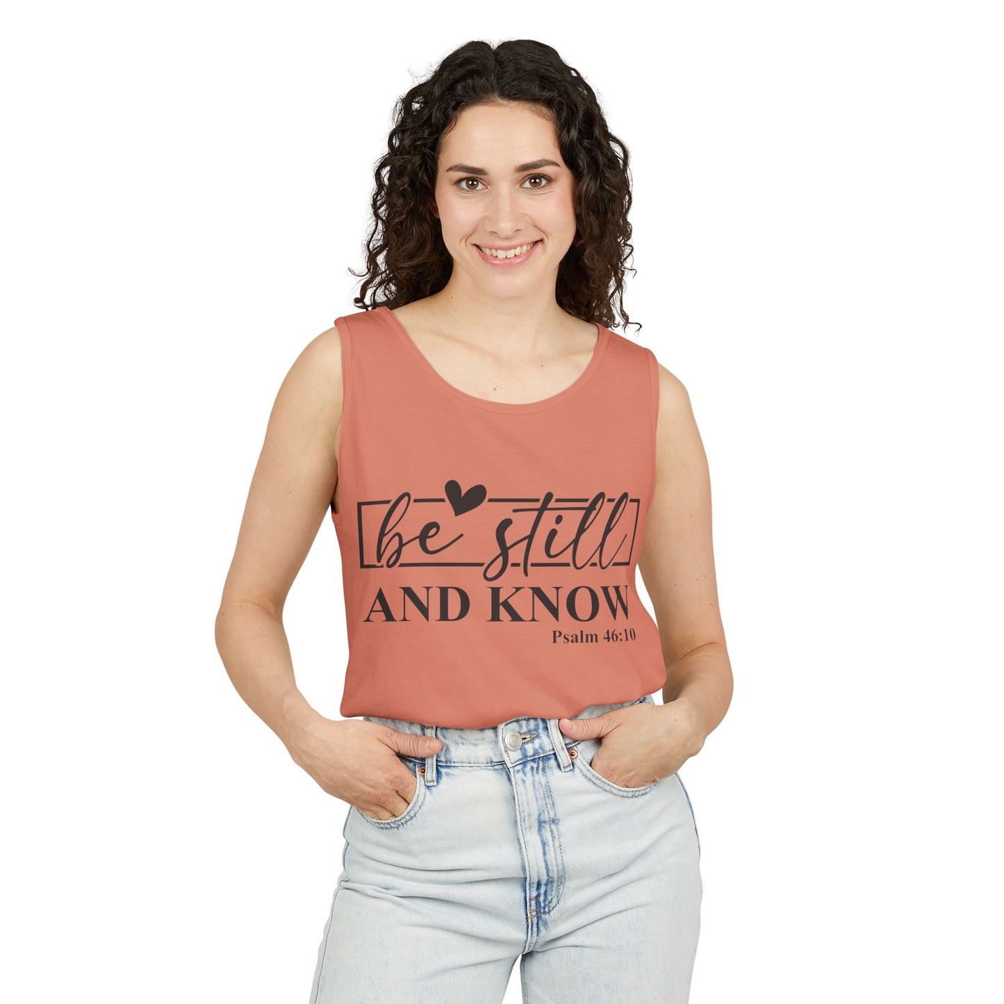 Faith-Inspiring Unisex Tank Top, Summer Apparel, Inspirational Gift, Bible Verse Top, Relaxed Fit, Perfect for Church Events
