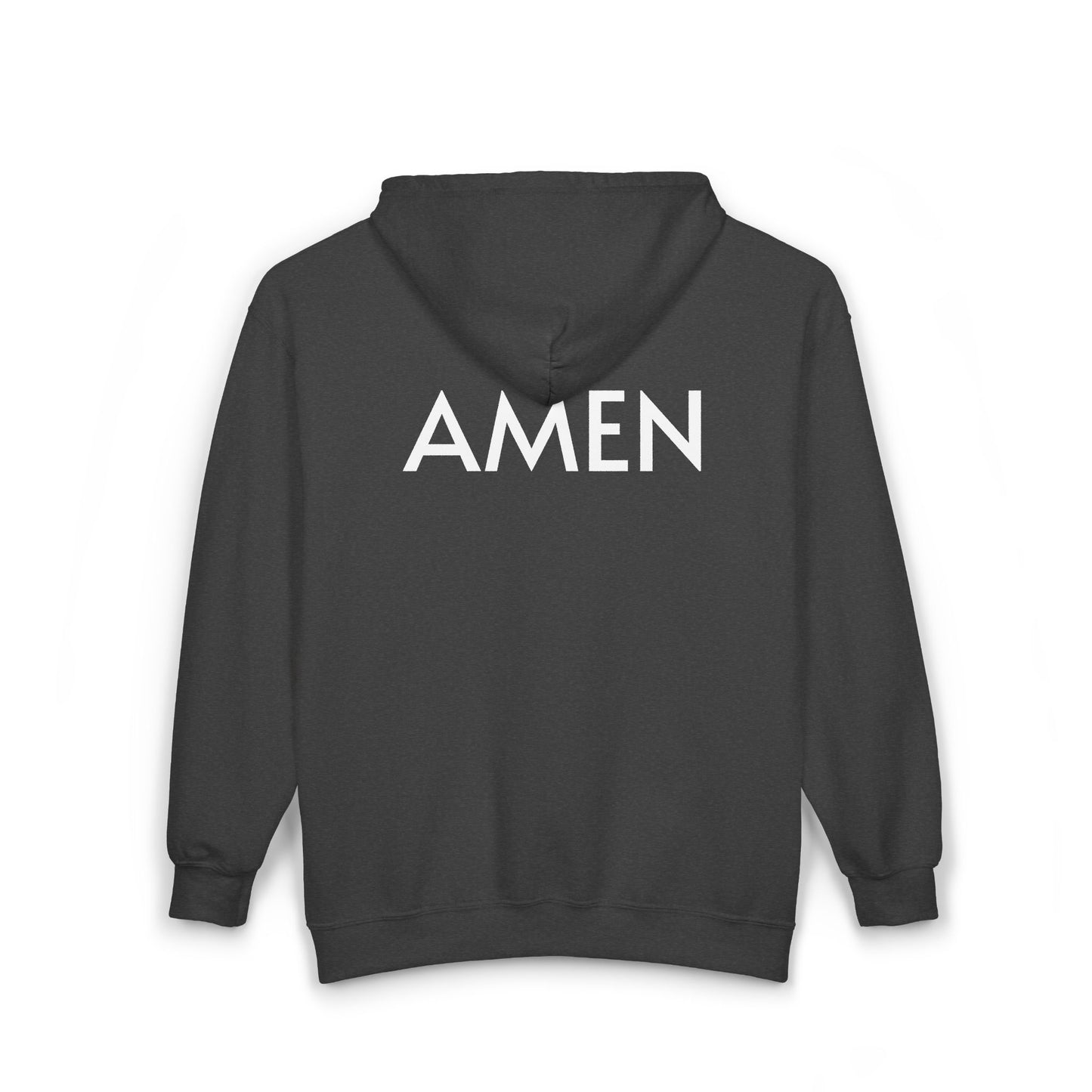 Amen Zip Hoodie for Casual Comfort, Perfect Gift for Religious Events, Cozy Wear for Church, Unisex Hooded Sweatshirt, Christian apparel