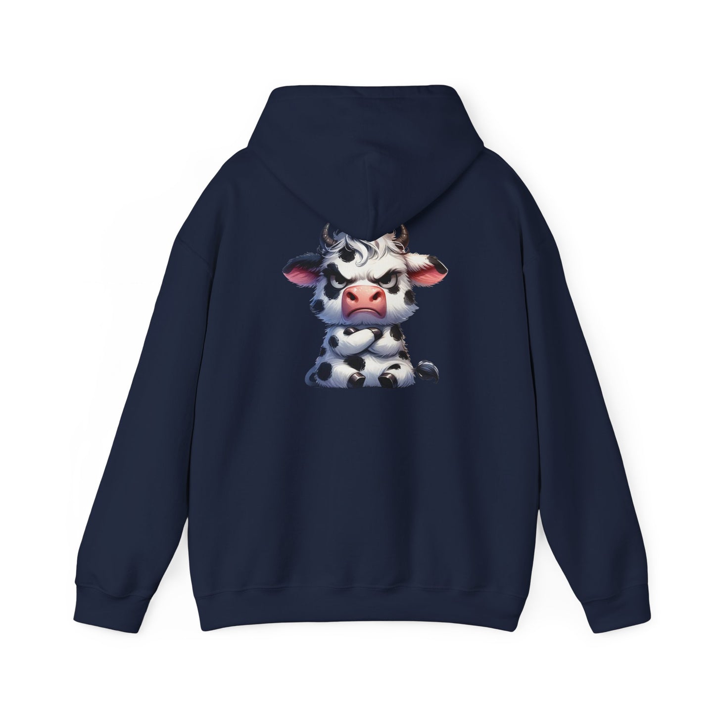 Cute Cow Graphic Hoodie, Cozy Sweatshirt for Animal Lovers, Perfect Gift for Birthdays, Farm-Themed Apparel, Unisex Fashion