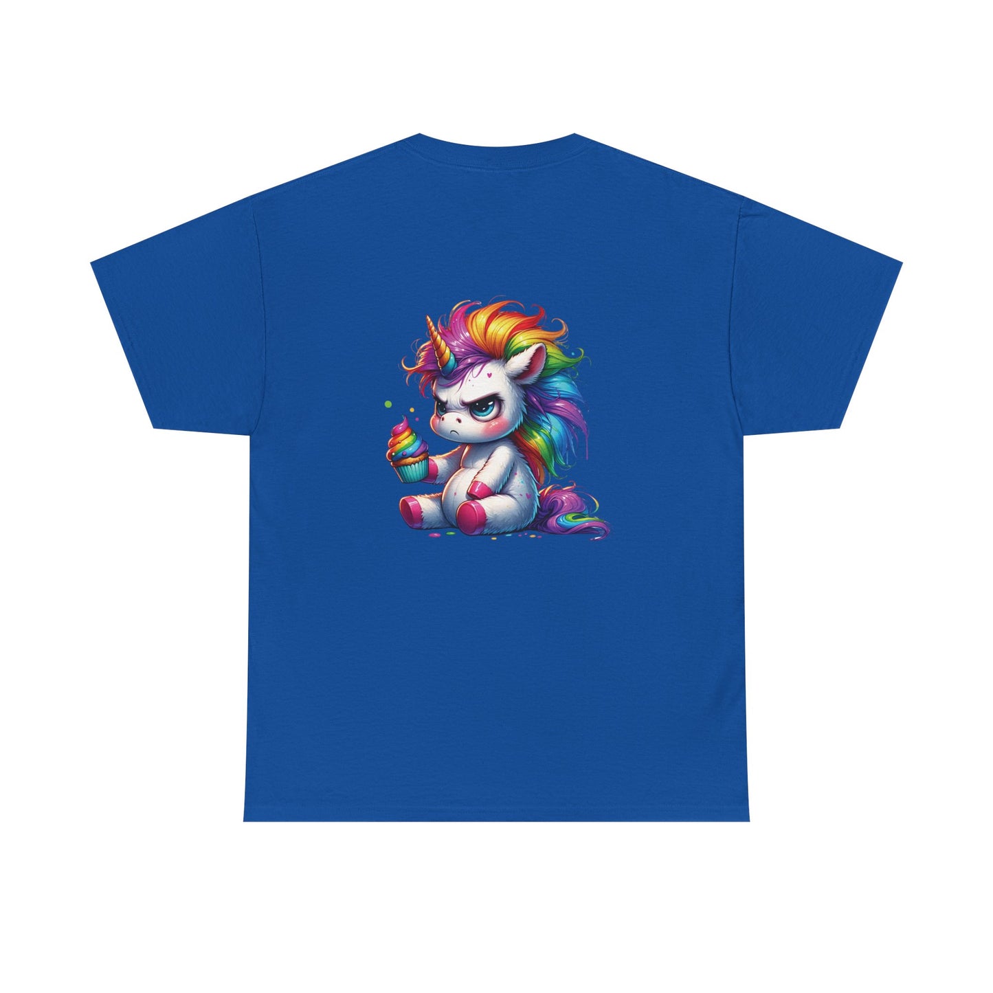 Rainbow Unicorn Heavy Cotton Tee | Fun Gift for Kids, Pride Month Apparel, Cute Animal T-shirt, Birthday Present, Summer Fashion
