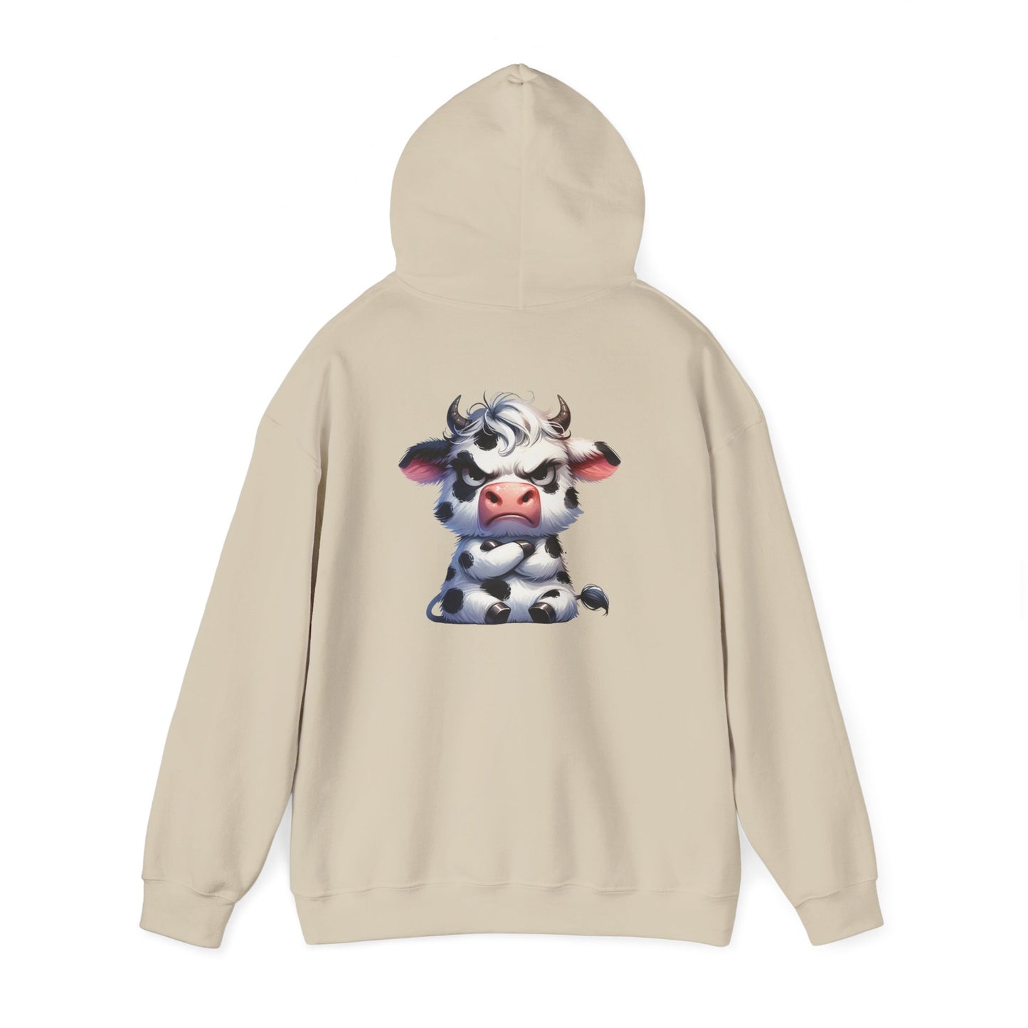 Cute Cow Graphic Hoodie, Cozy Sweatshirt for Animal Lovers, Perfect Gift for Birthdays, Farm-Themed Apparel, Unisex Fashion