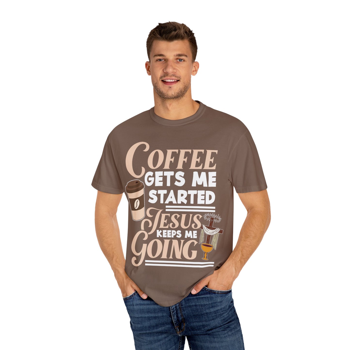 Coffee Jesus Unisex T-Shirt, Casual Graphic Tee, Christian Shirt Gift, Relaxed Fit Top, Gift for Coffee Lovers