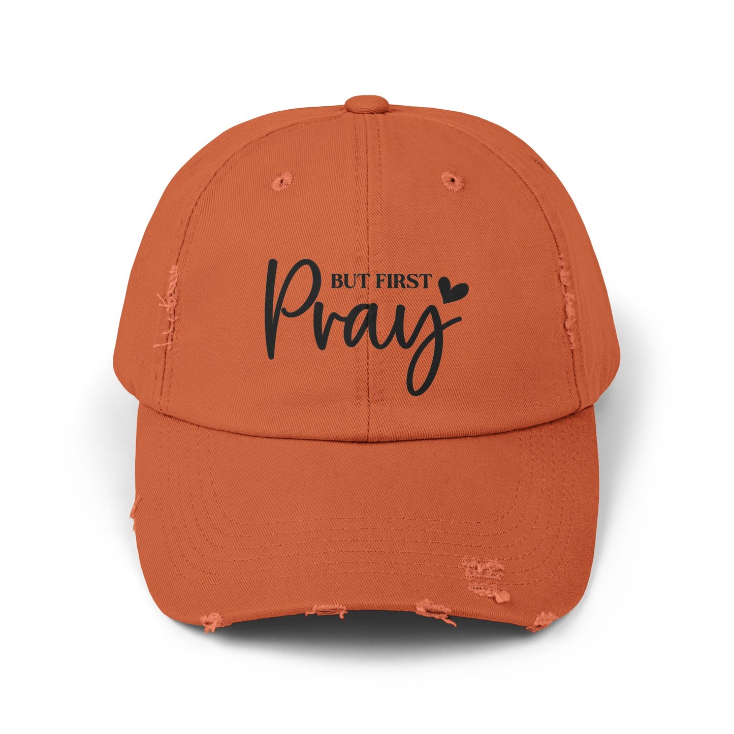 Unisex Distressed Cap with Inspirational 'But First Pray' Design, Thoughtful Gift for Faith Lovers, Casual Accessories for Daily Wear, [...]