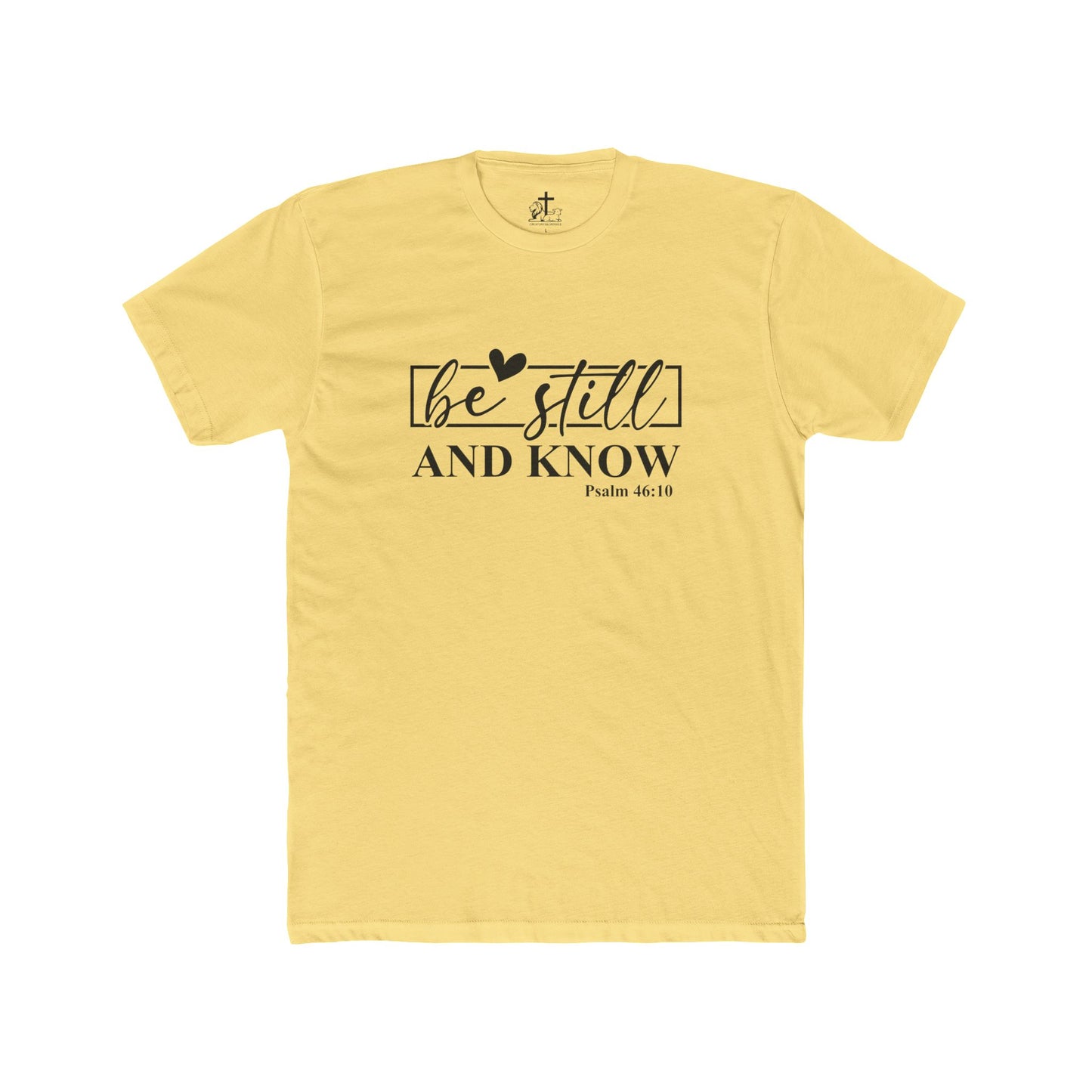 Inspirational Unisex Cotton Crew Tee - Be Still and Know, Faith Shirt, Christian Gift, Relaxed Fit, Everyday Wear