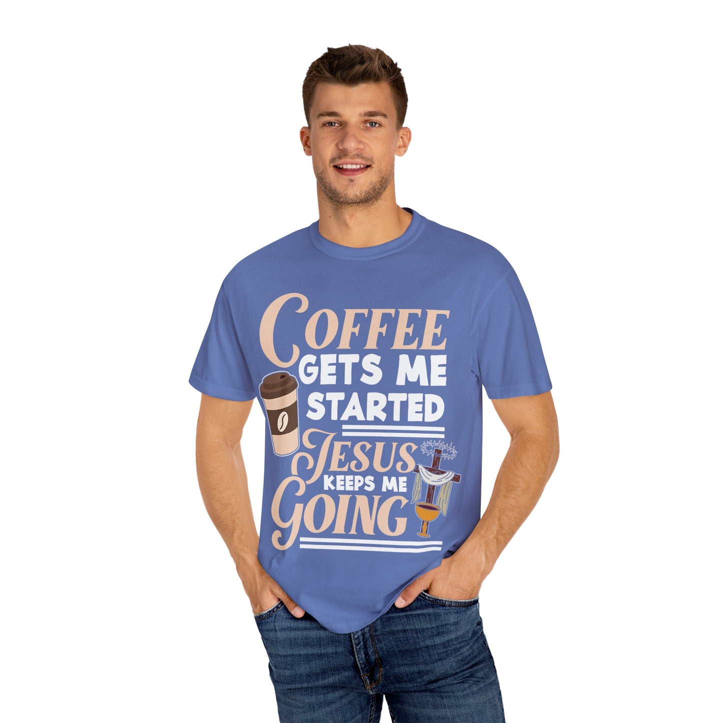 Coffee Jesus Unisex T-Shirt, Casual Graphic Tee, Christian Shirt Gift, Relaxed Fit Top, Gift for Coffee Lovers