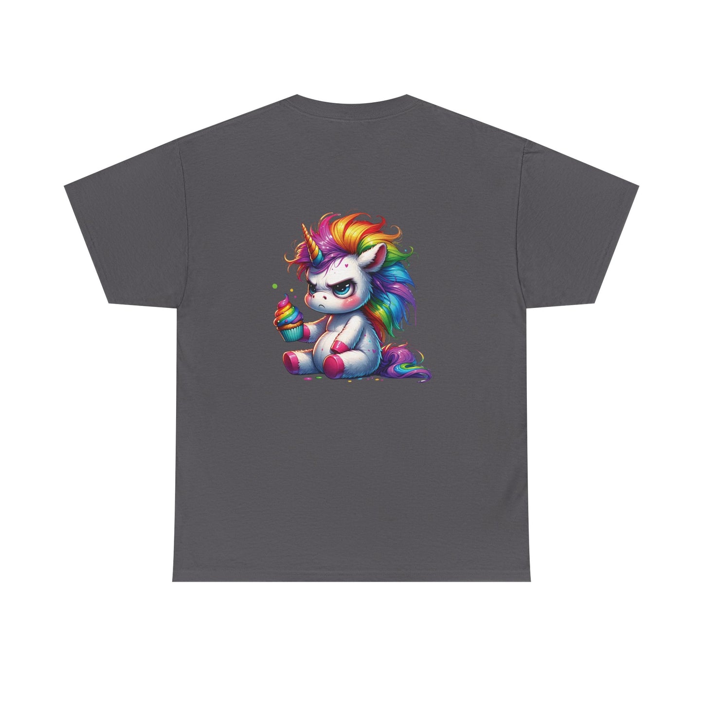 Rainbow Unicorn Heavy Cotton Tee | Fun Gift for Kids, Pride Month Apparel, Cute Animal T-shirt, Birthday Present, Summer Fashion
