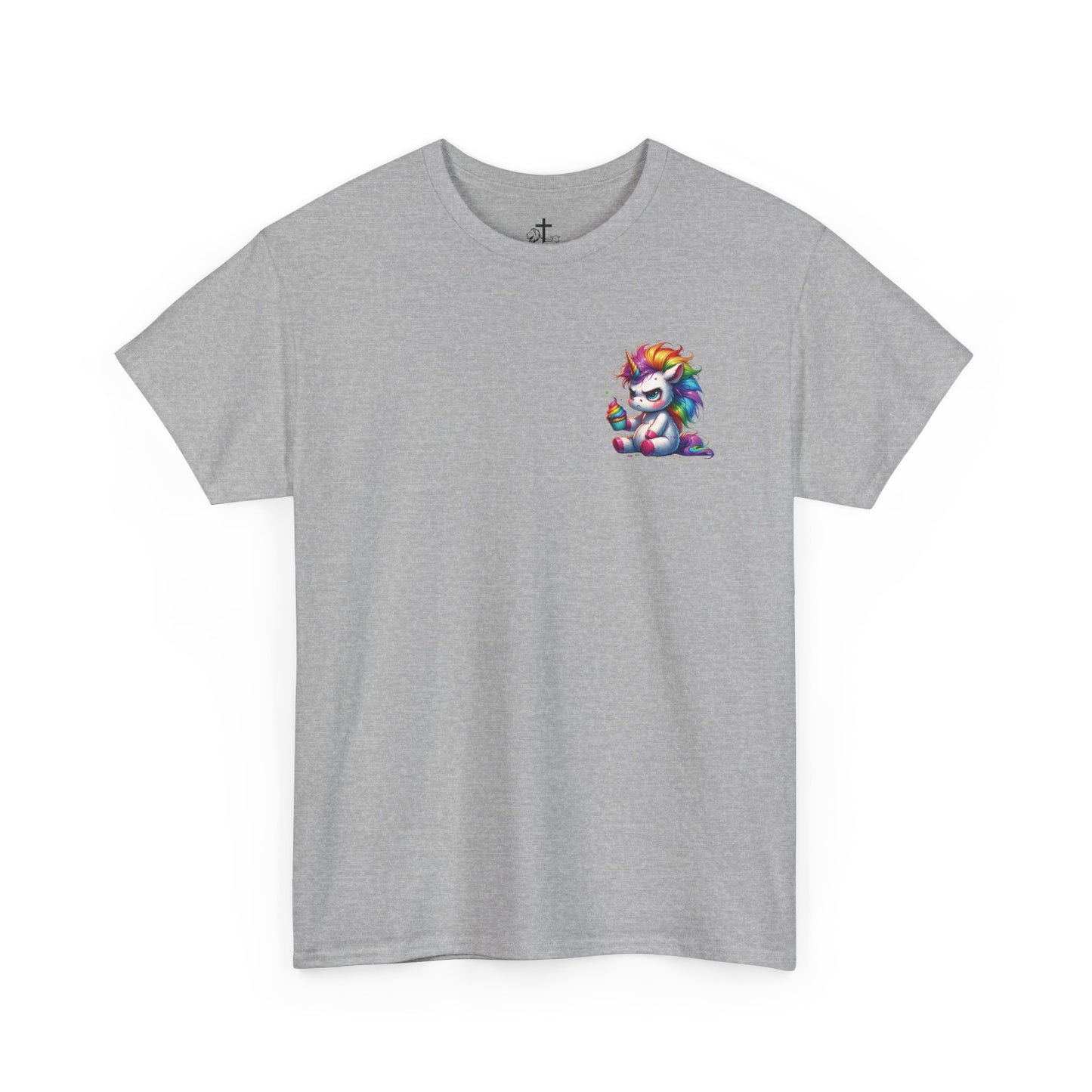 Rainbow Unicorn Heavy Cotton Tee | Fun Gift for Kids, Pride Month Apparel, Cute Animal T-shirt, Birthday Present, Summer Fashion