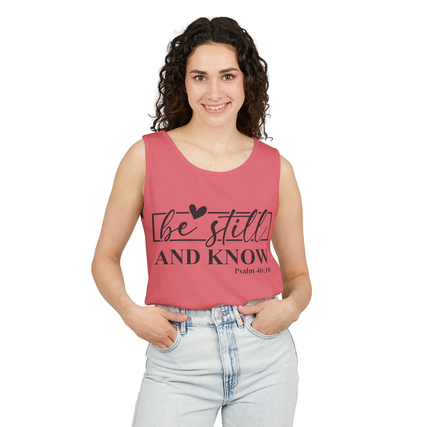 Faith-Inspiring Unisex Tank Top, Summer Apparel, Inspirational Gift, Bible Verse Top, Relaxed Fit, Perfect for Church Events