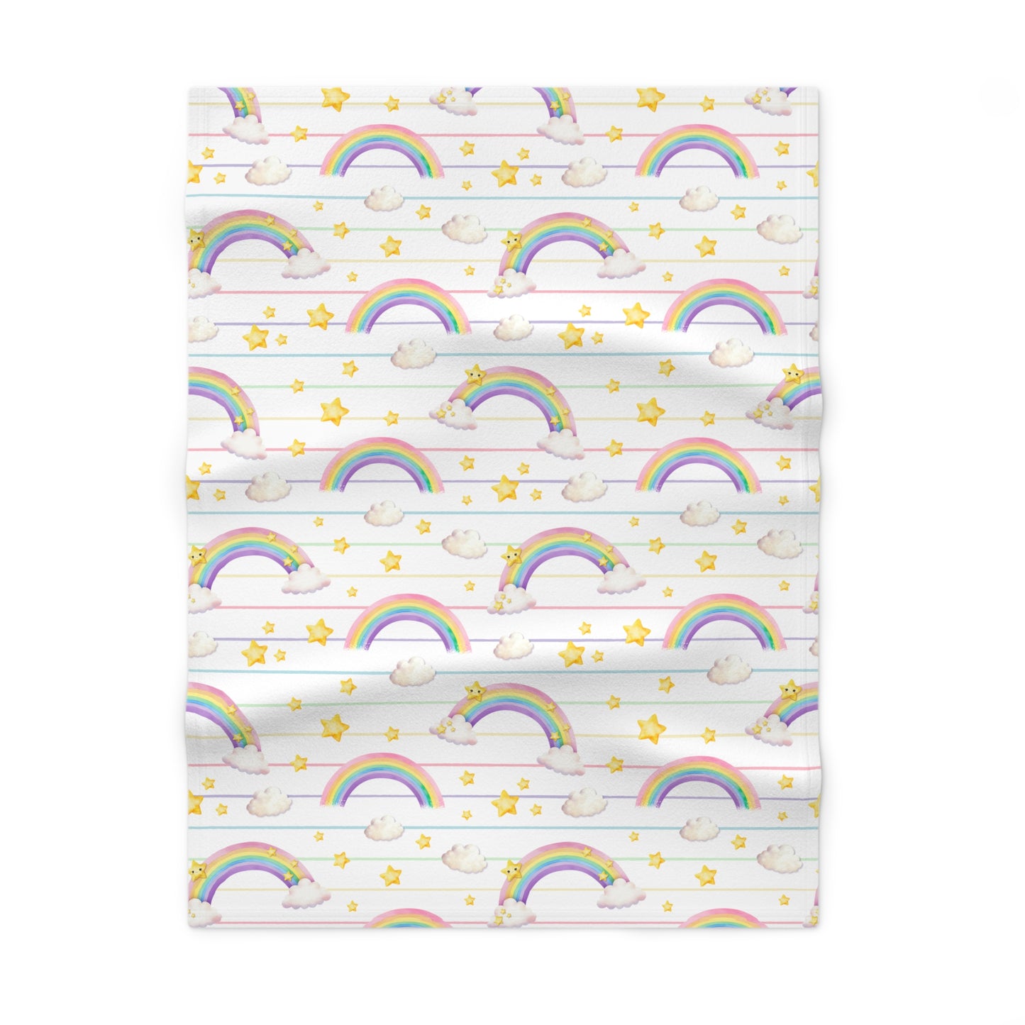 Rainbow Cloud Baby Blanket, Soft Fleece Throw for Nursery, Cozy Nursery Decor, Gift for New Parents, Perfect for Baby Showers