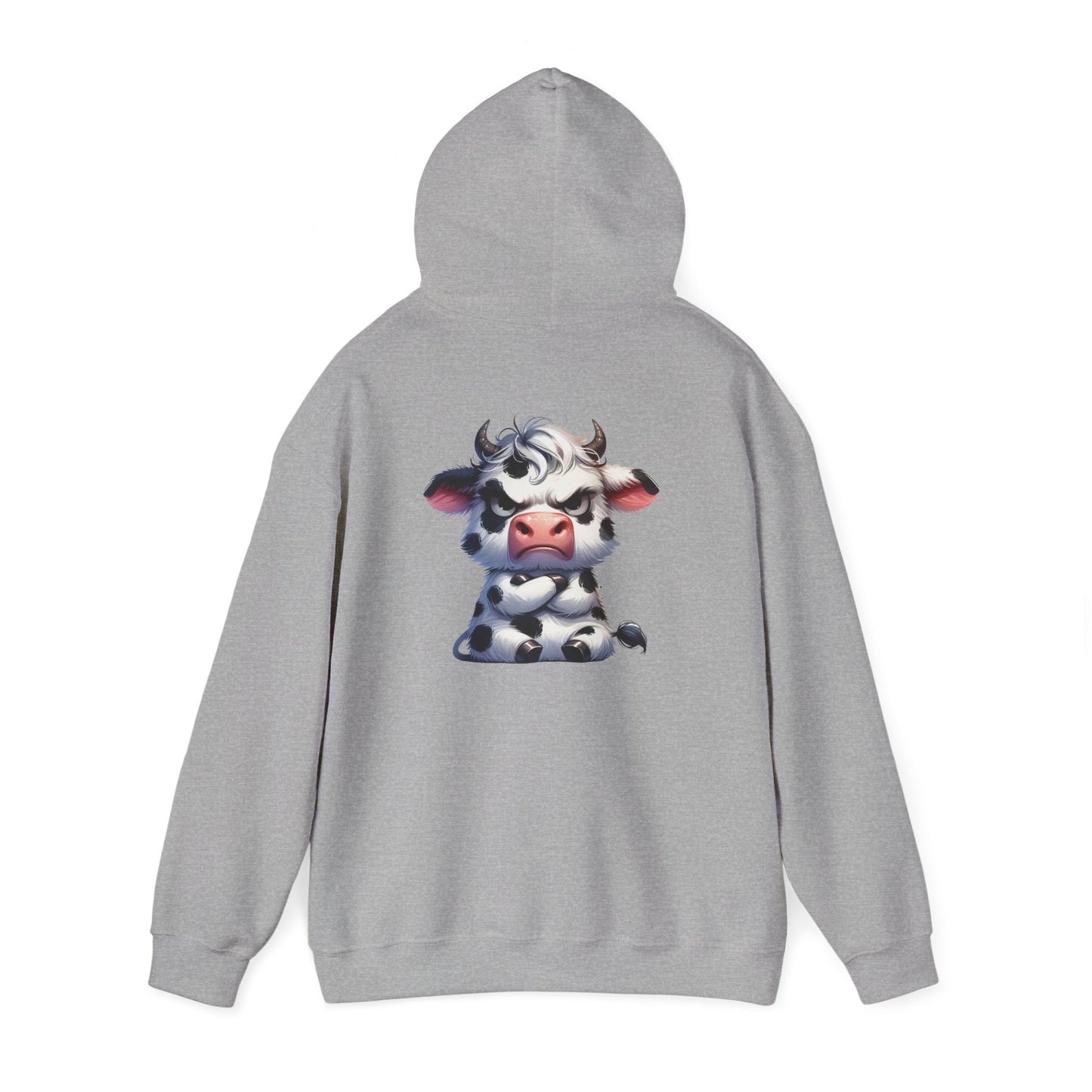 Cute Cow Graphic Hoodie, Cozy Sweatshirt for Animal Lovers, Perfect Gift for Birthdays, Farm-Themed Apparel, Unisex Fashion