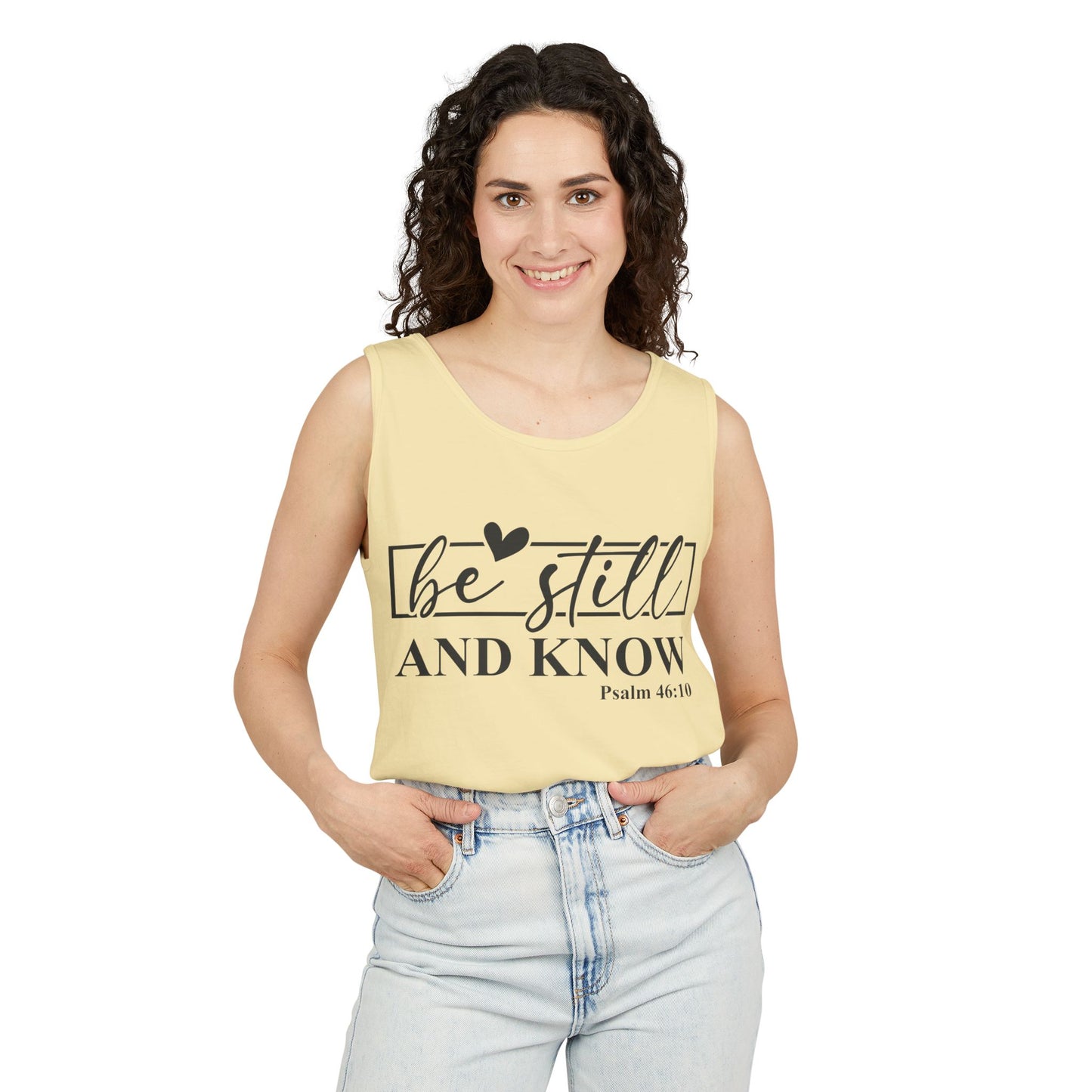 Faith-Inspiring Unisex Tank Top, Summer Apparel, Inspirational Gift, Bible Verse Top, Relaxed Fit, Perfect for Church Events