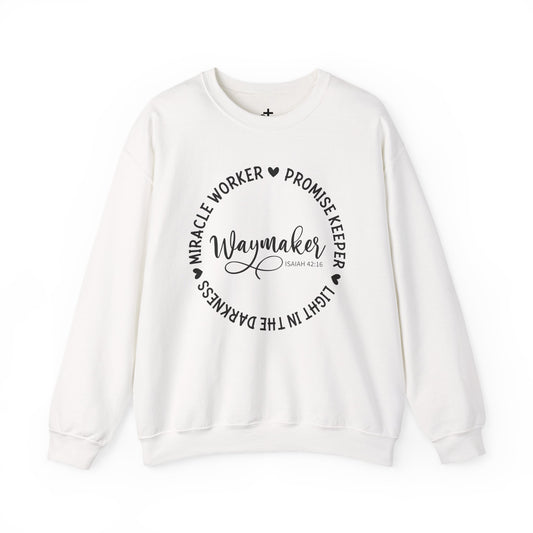 Waymaker Crewneck Sweatshirt, Faith-Inspired Apparel, Cozy Gift for Her, Inspirational Clothing, Religious Sweatshirt, Holiday Outfit