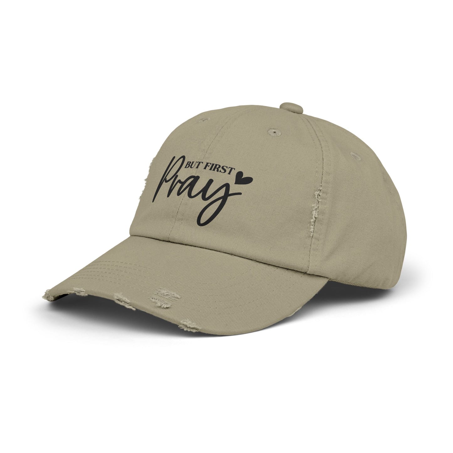 Unisex Distressed Cap with Inspirational 'But First Pray' Design, Thoughtful Gift for Faith Lovers, Casual Accessories for Daily Wear, [...]