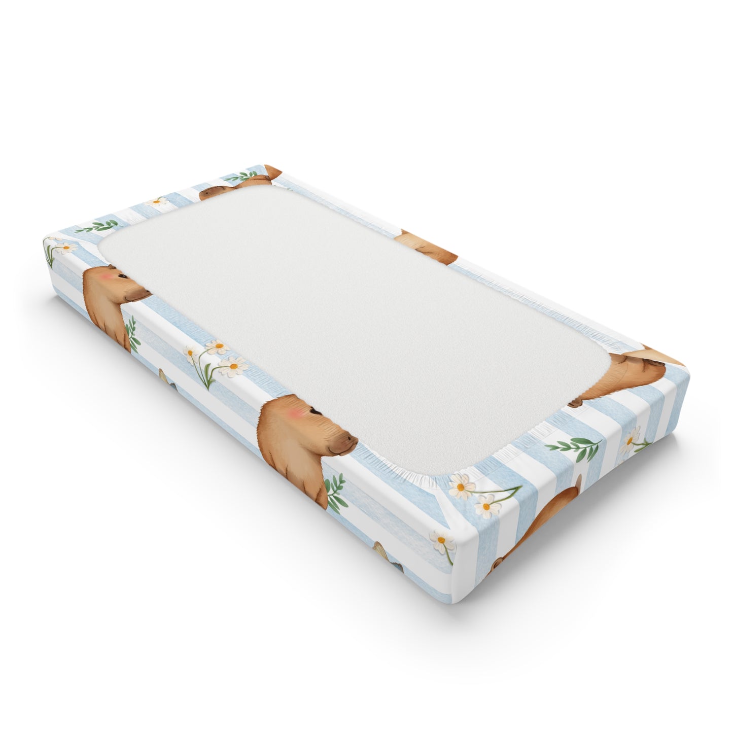 Cute Capybara Baby Changing Pad Cover, Nursery Decor, Gift for Baby Shower, Soft Cotton Bedding, Animal Print Baby Gear